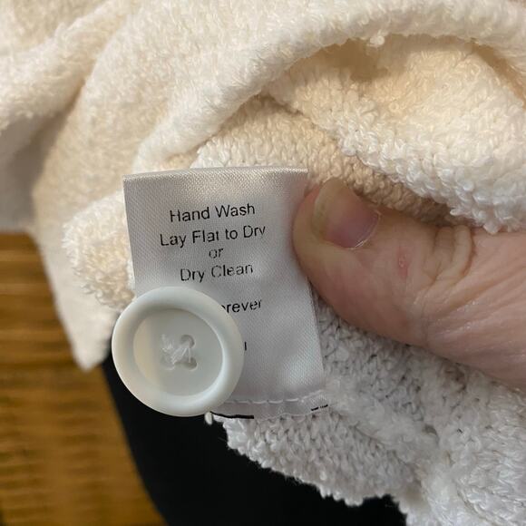 Rachel Comey Terrycloth Sweater Top White Short Sleeve Textured Knit Peru medium - Picture 7 of 8